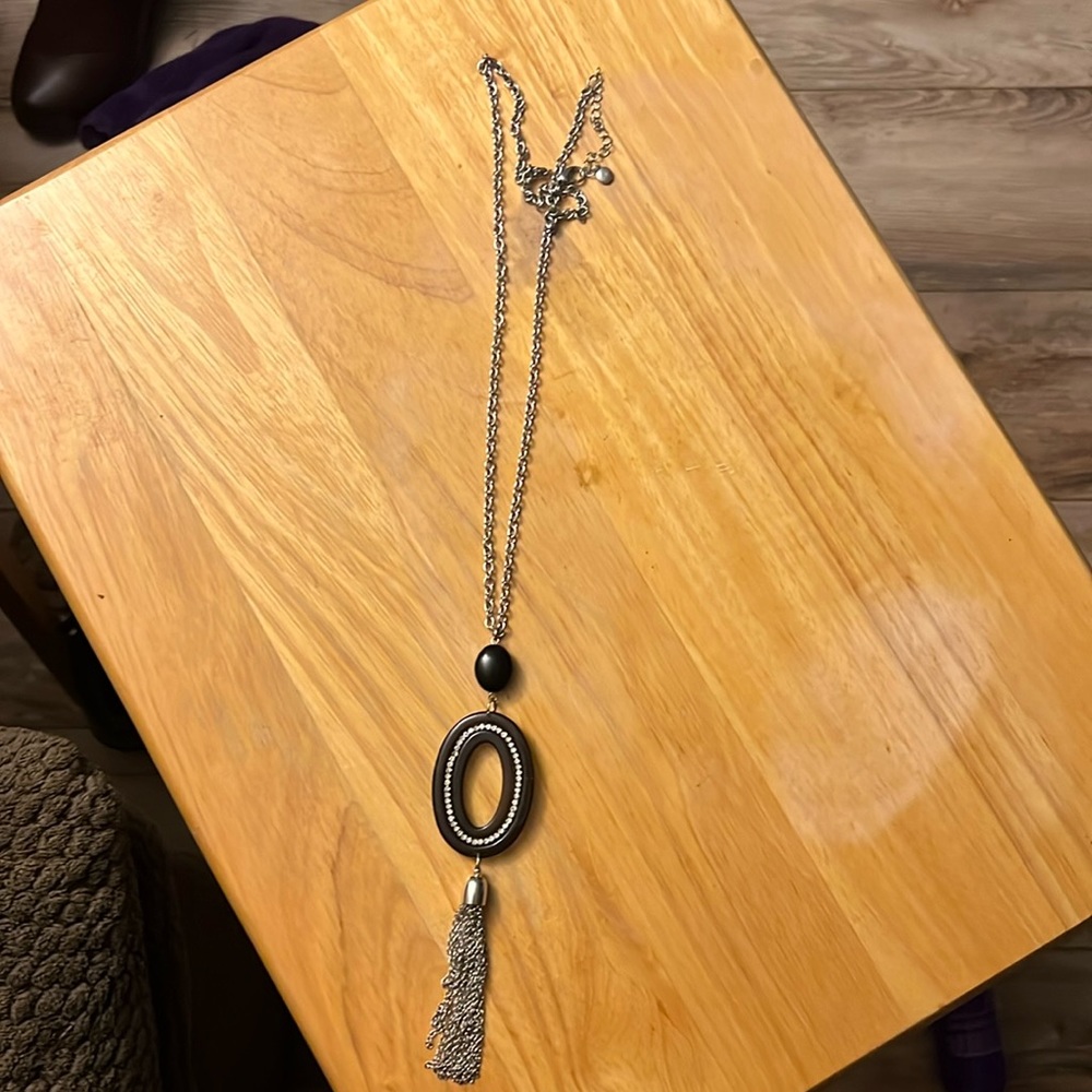 Black necklace with tassels